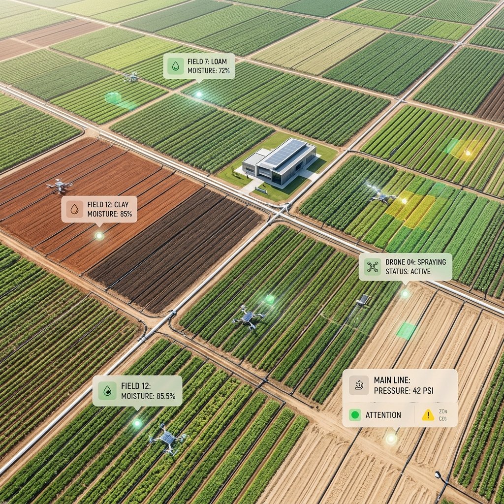 Realistic Farm Aerial View